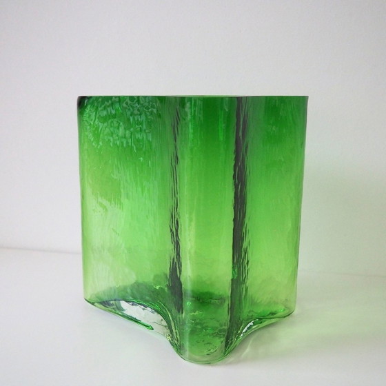 Image 1 of 1970S Krosno Poland Cast Glass Organic Design Vase 