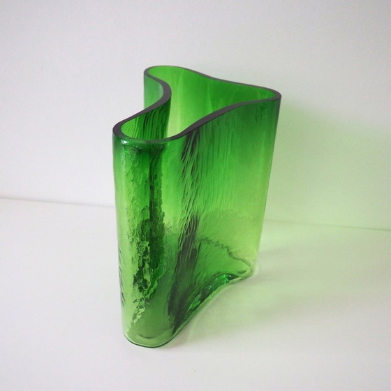 Image 1 of 1970S Krosno Poland Cast Glass Organic Design Vase 