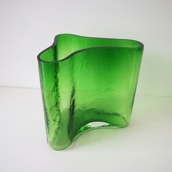 Image 1 of 1970S Krosno Poland Cast Glass Organic Design Vase 