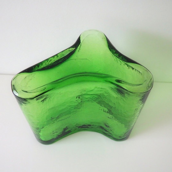 Image 1 of 1970S Krosno Poland Cast Glass Organic Design Vase 