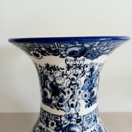 Image 1 of Italian Ceramic Vase Ardalt Blue Delfia '50-'60