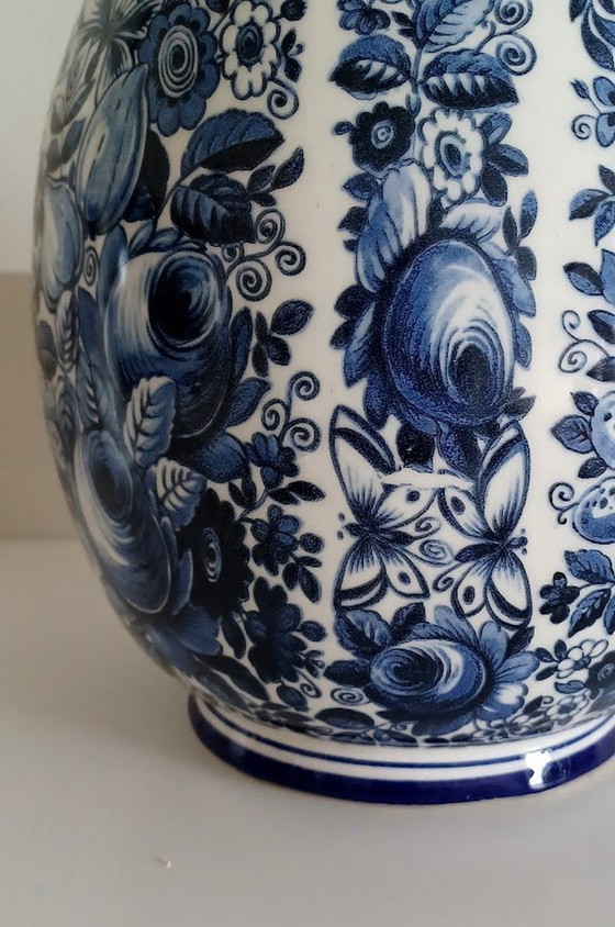 Image 1 of Italian Ceramic Vase Ardalt Blue Delfia '50-'60