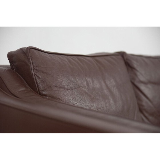 Image 1 of Coppia di divani vintage in pelle scandinavi degli anni '70