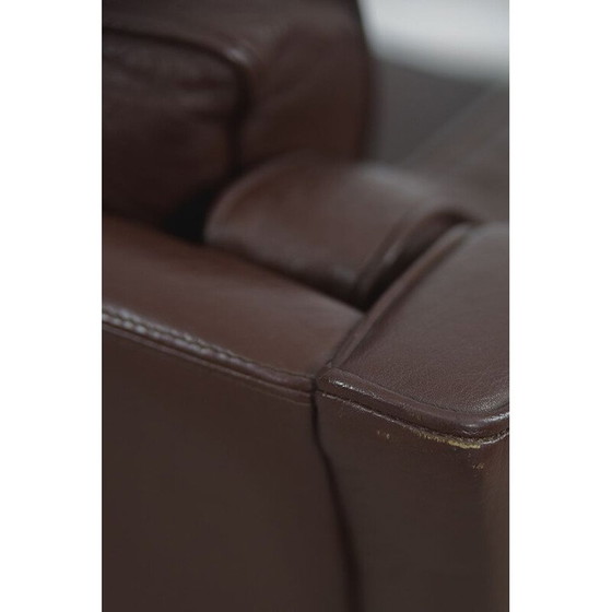 Image 1 of Coppia di divani vintage in pelle scandinavi degli anni '70