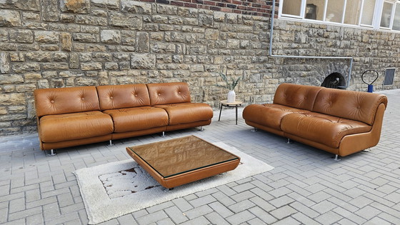 Image 1 of Divano in pelle vintage Loft Studio Space Age anni '60-'70