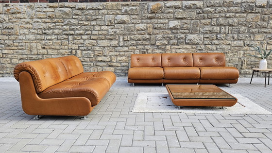 Image 1 of Divano in pelle vintage Loft Studio Space Age anni '60-'70