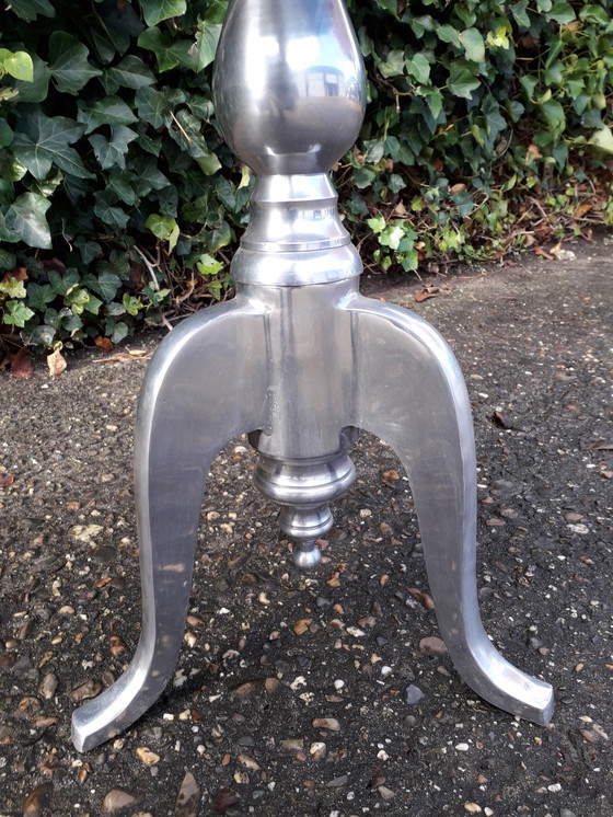 Image 1 of Aluminium coffee table 55 cm high, diameter 40 cm