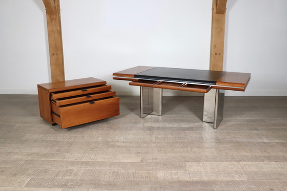 Image 1 of Skipper executive desk + credenza by Hans von Klier