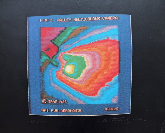 Image 1 of Anthon Beeke sérigraphie d'après la photographie de la comète Halley