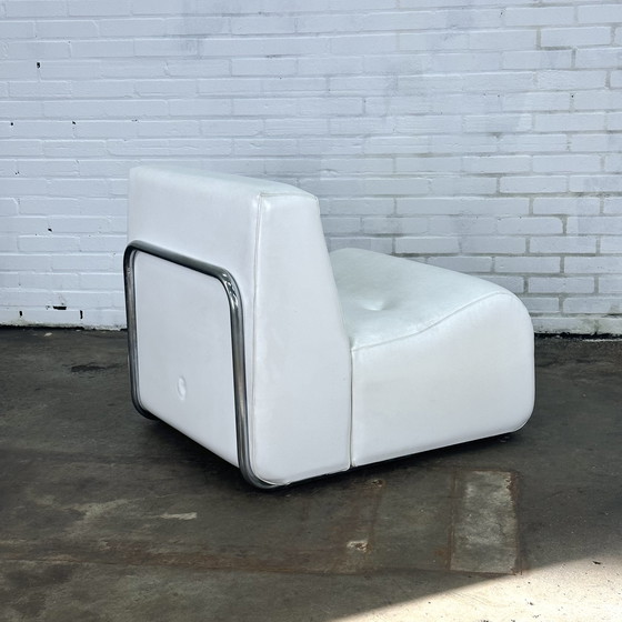 Image 1 of Adriano Piazzesi armchairs white with tubular frame