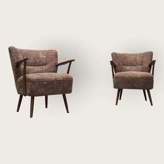 Image 1 of Two Mid Century cocktail armchairs