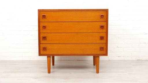 Cassettiera vintage danese in teak | 4 cassetti