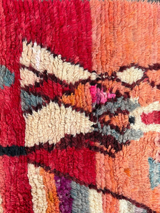 Image 1 of Modern Orange Boho Moroccan Runner Rug