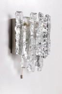 Crystal ice glass wall lamp design by J. T. Kalmar 1960