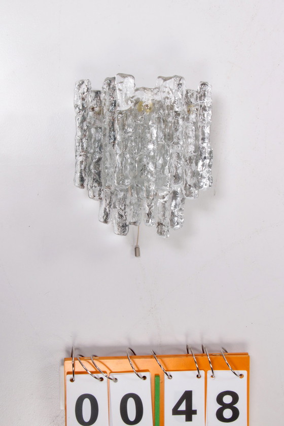 Image 1 of Crystal ice glass wall lamp design by J. T. Kalmar 1960