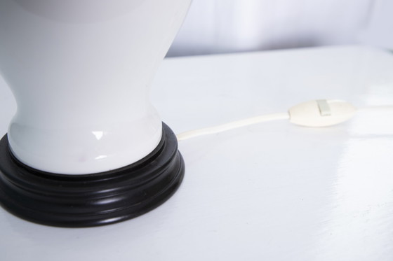 Image 1 of Bellissimo paralume retrò in vari colori con base in pietra di seconda mano di Lampenliefde