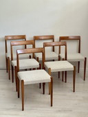 6x chaises de salle à manger vintage Lübke