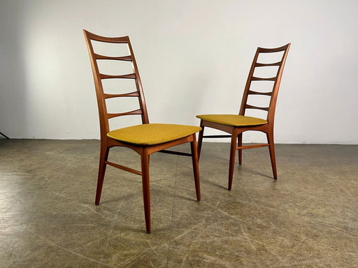 Set of 2 chairs Niels Koefoed model Lis teak Mid Century