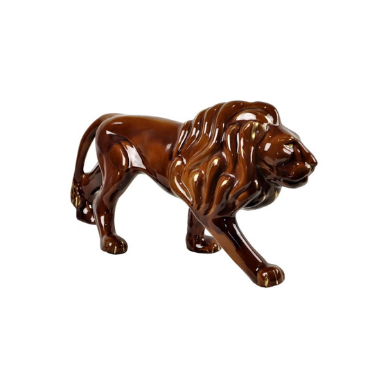 Image 1 of Statua di leone d'epoca in ceramica