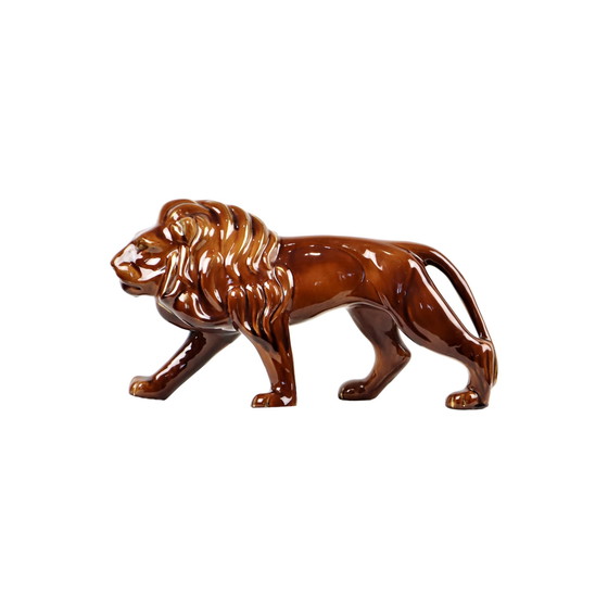 Image 1 of Statua di leone d'epoca in ceramica
