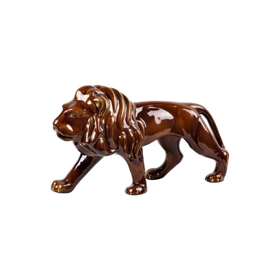 Image 1 of Statua di leone d'epoca in ceramica