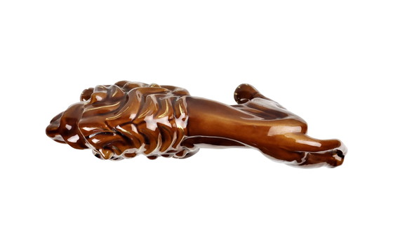 Image 1 of Statua di leone d'epoca in ceramica