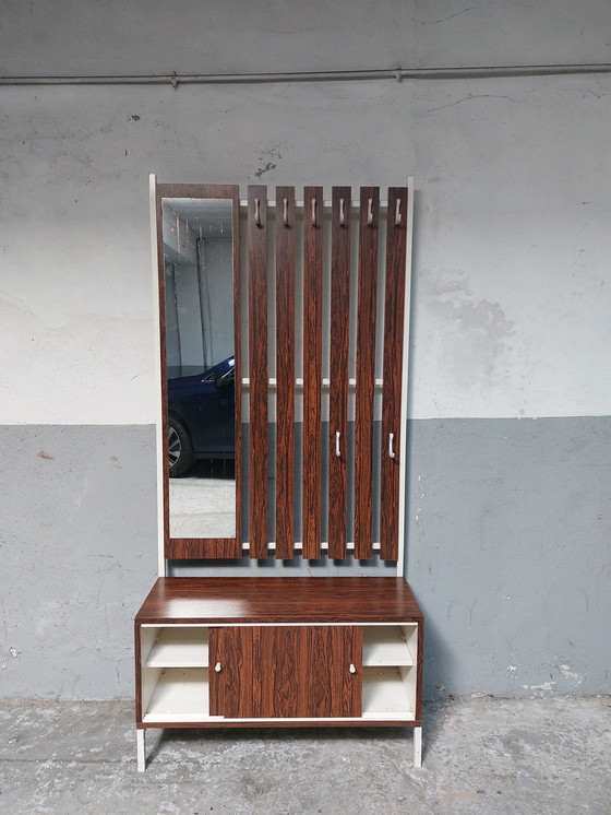 Image 1 of Meuble d'entrée/ porte-manteau Mid Century