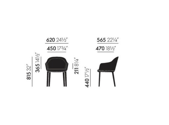 Image 1 of 4x Vitra Softshell design chairs 