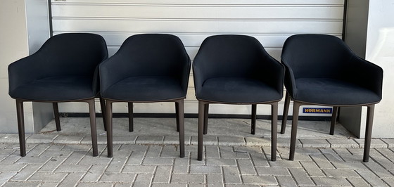 Image 1 of 4x Vitra Softshell design chairs 