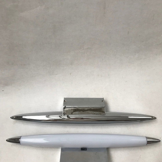 Image 1 of 2X Wall Lamp Chromed 1980s