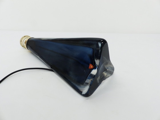 Image 1 of Blue Glass Scandinavian Lamp Carl Fagerlund For Orrefors 1960