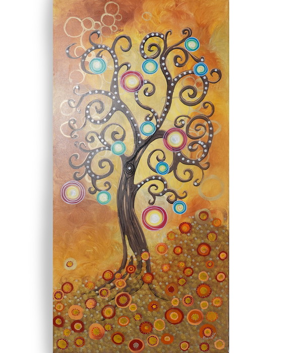 Image 1 of Ksavera- Tree Of Life J377 - Xxxl Painting