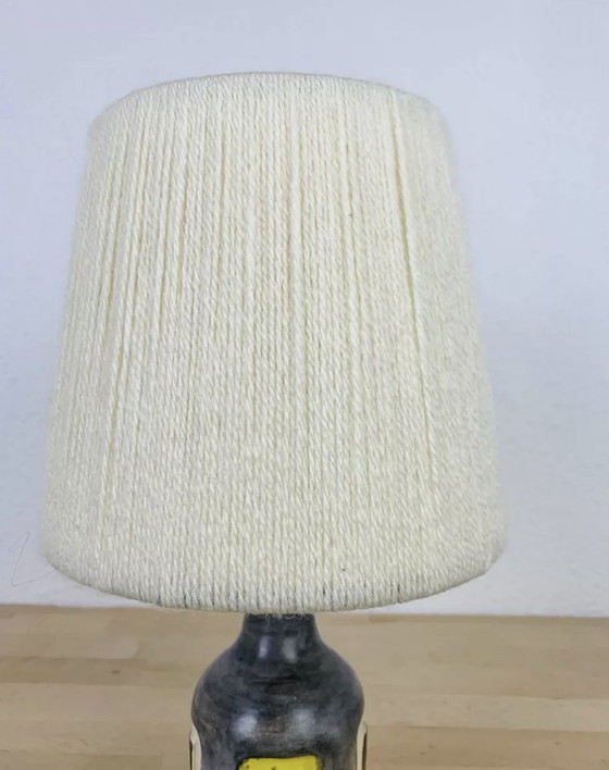 Image 1 of Ceramic Lamp 50's, Lampshade Wool