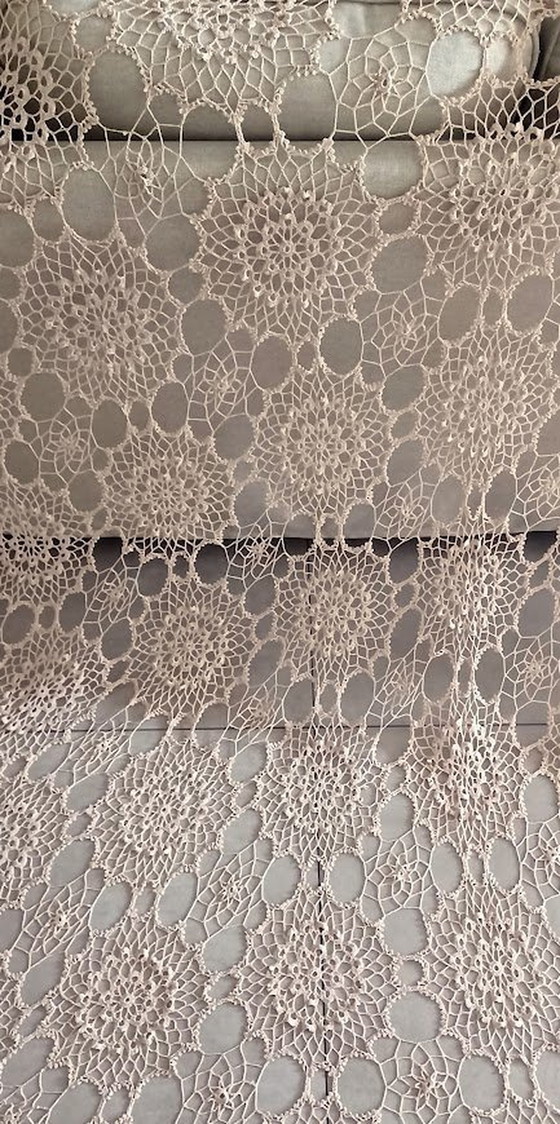 Image 1 of Copriletto vintage, fatto a mano all'uncinetto. Pezzo unico! 325 cm x 270 cm