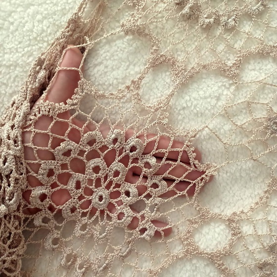 Image 1 of Copriletto vintage, fatto a mano all'uncinetto. Pezzo unico! 325 cm x 270 cm