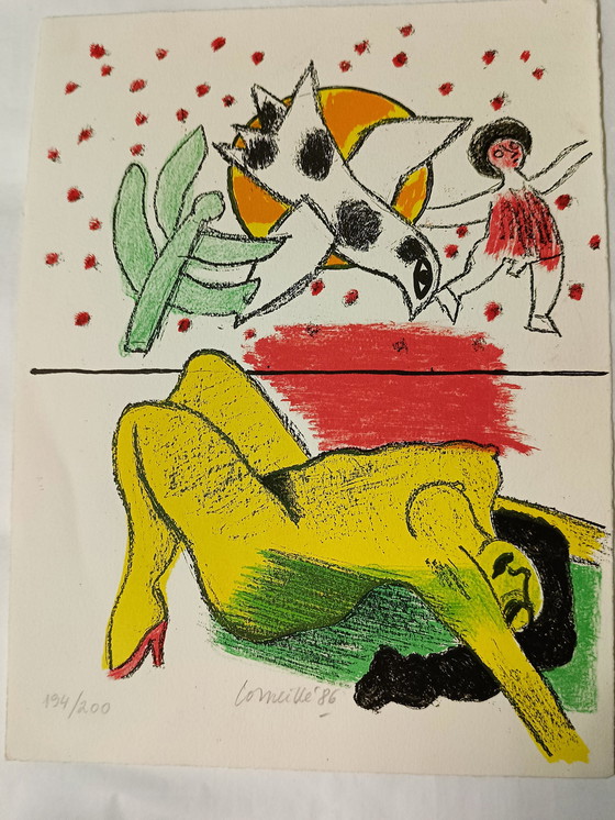 Image 1 of 1986 Corneille - Woman And Bird: Dancing In The Sun