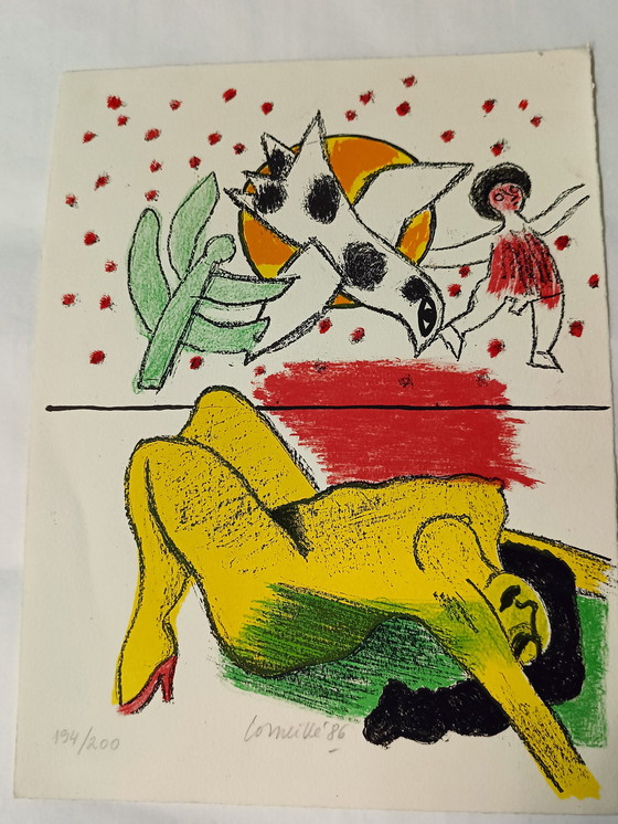 Image 1 of 1986 Corneille - Woman And Bird: Dancing In The Sun