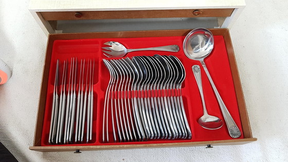 Image 1 of Brocante cassetta posate in acciaio inox