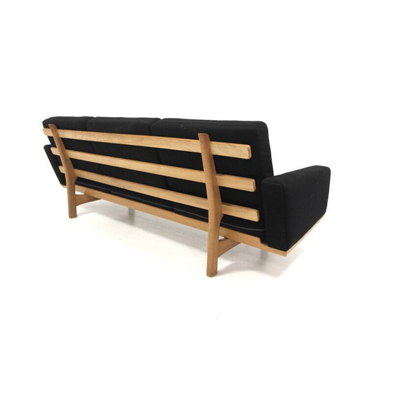 Image 1 of Vintage 3-seater sofa "GE-236" in solid oak and fabric by Hans J. Wegner for Getama, Denmark 1960