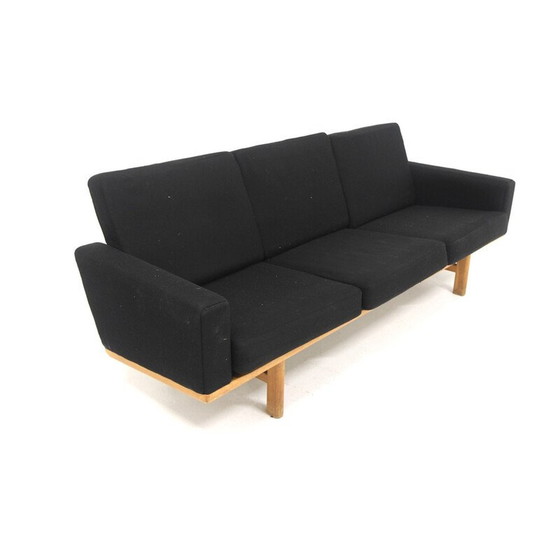 Image 1 of Vintage 3-seater sofa "GE-236" in solid oak and fabric by Hans J. Wegner for Getama, Denmark 1960