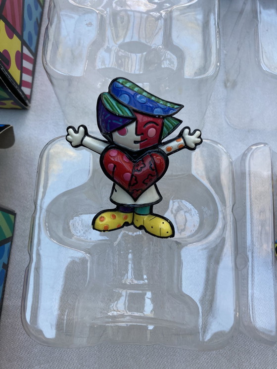 Image 1 of 3 Romero Britto figures. New Box, First Edition, 2011.