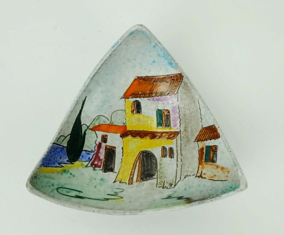 Image 1 of set di 2 ciotole o piatti da parete in ceramica herta huber-roethe decor garda 