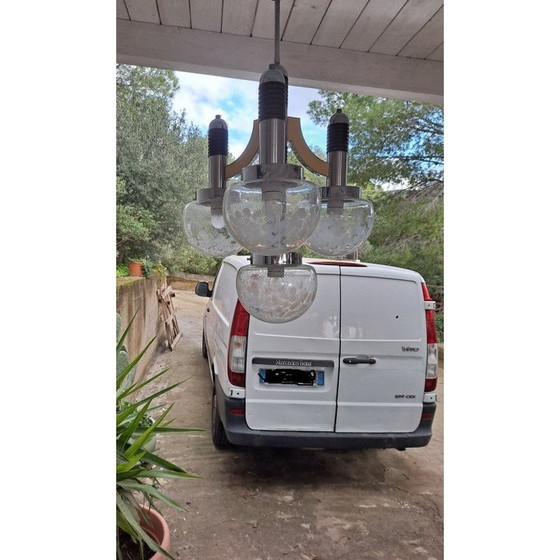 Image 1 of Vintage chandelier with four glass globes, 1970s