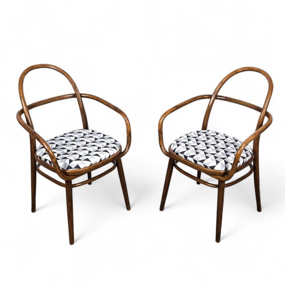 Image 1 of Pair of mid century bentwood armchairs by Radomír Hofman for Ton