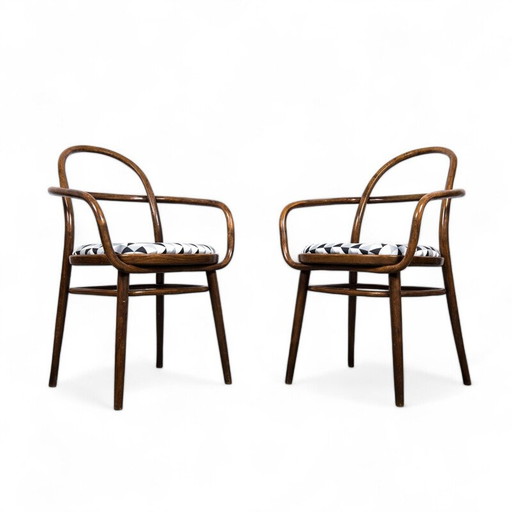 Pair of mid century bentwood armchairs by Radomír Hofman for Ton