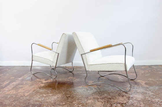 Image 1 of Par de sillones de mediados de siglo de Fmw, Polonia, década de 1950