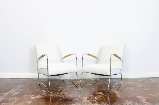 Pair Of Mid-Century Armchairs By Fmw, Poland, 1950’S