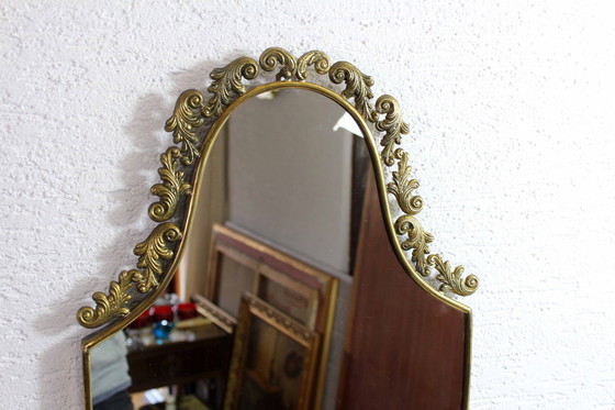 Image 1 of Italian Brass Mirror 1960