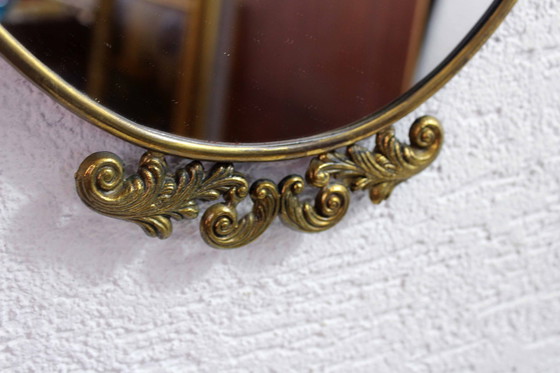 Image 1 of Italian Brass Mirror 1960