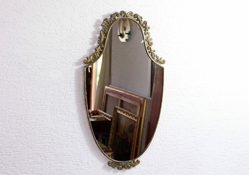 Italian Brass Mirror 1960